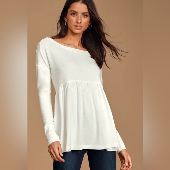 Free People Forever Your Girl Babydoll Tee Medium - Picture 3 of 9